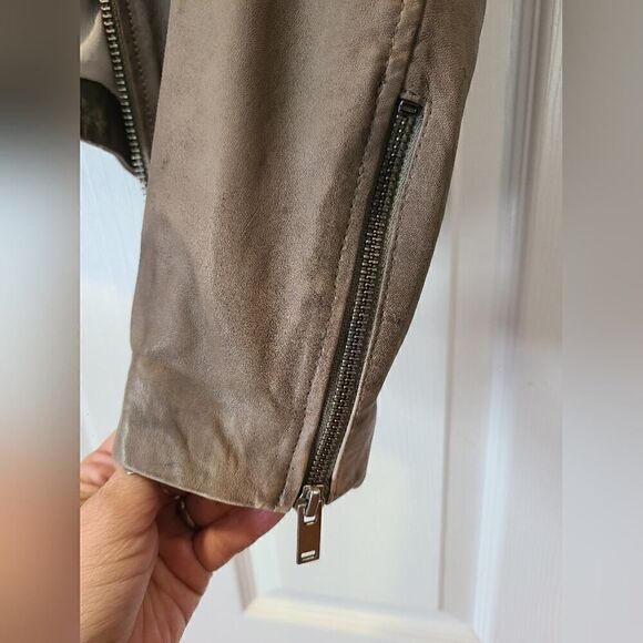 DOMA Goat Leather Moto Biker Jacket, Distressed Multi Zipper Closure | L - Picture 6 of 16